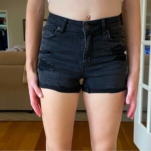 American Eagle Black Stretchy Shorts